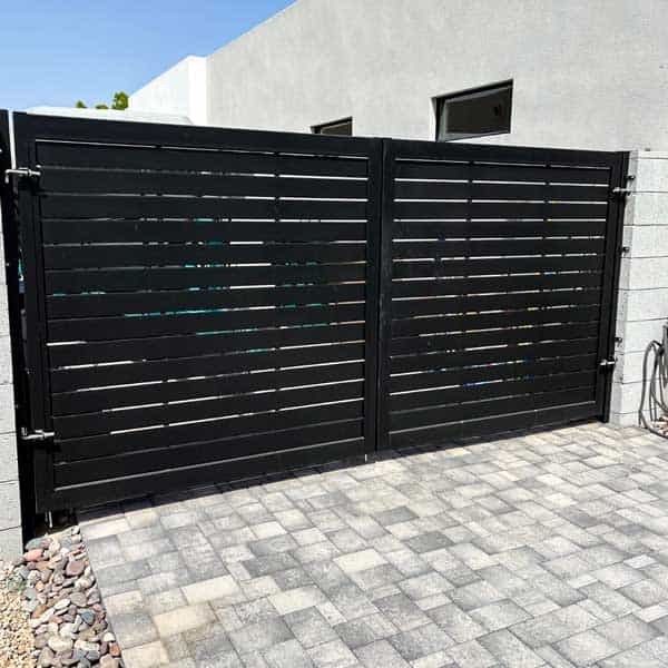 20 foot wide RV gate installation Mesa Arizona with heavy duty motor